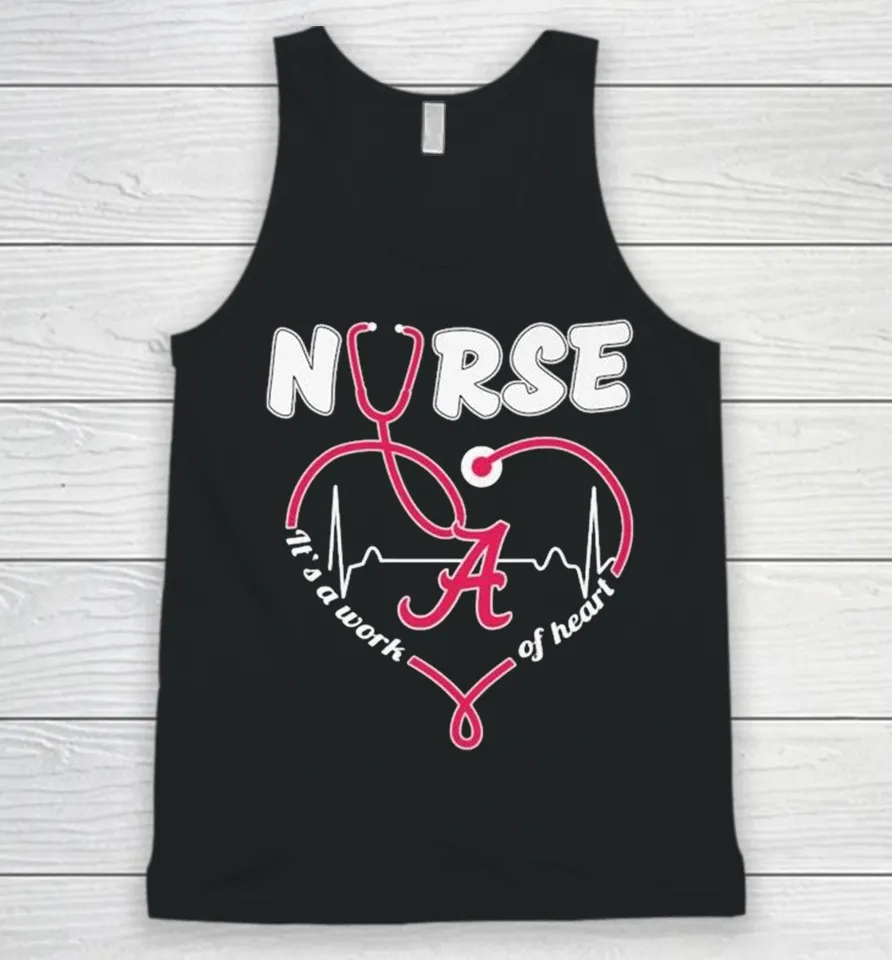 Alabama Crimson Tide Nurse It’s A Work Of Heart Stethoscope Tank Top