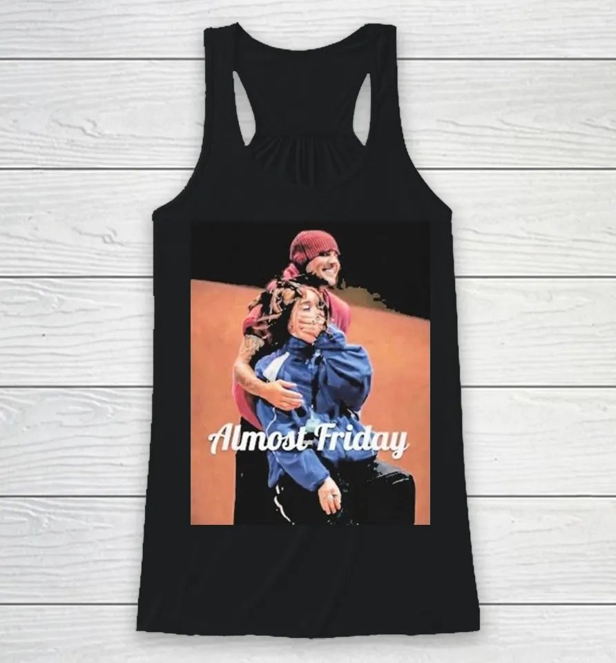 Almost Friday Justin Bieber And Billie Eilish Concert Racerback Tank