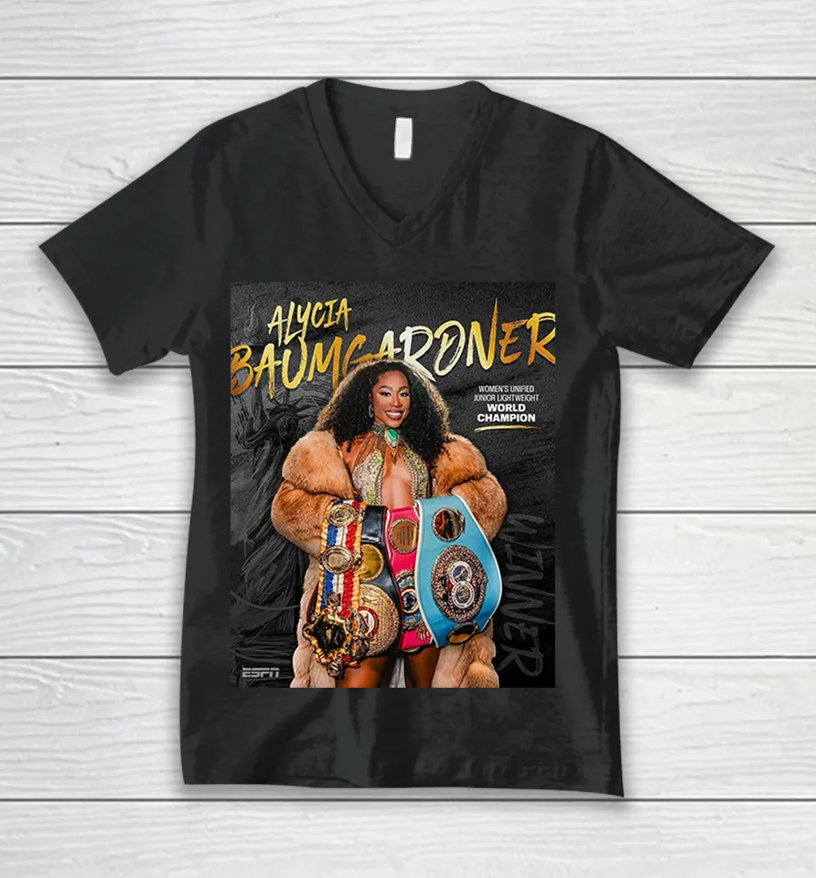 Alycia Baumgardner World Champion 2026 Womens Unified Junior V-Neck T Shirt