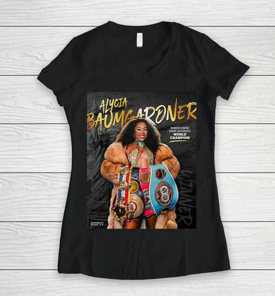 Alycia Baumgardner World Champion 2026 Womens Unified Junior Women V-Neck T Shirt