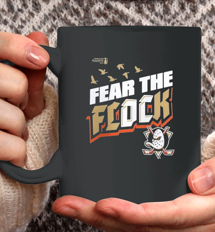 Anaheim Ducks 2026 Stanley Cup Playoffs Fear The Flock Slogan Coffee Mug