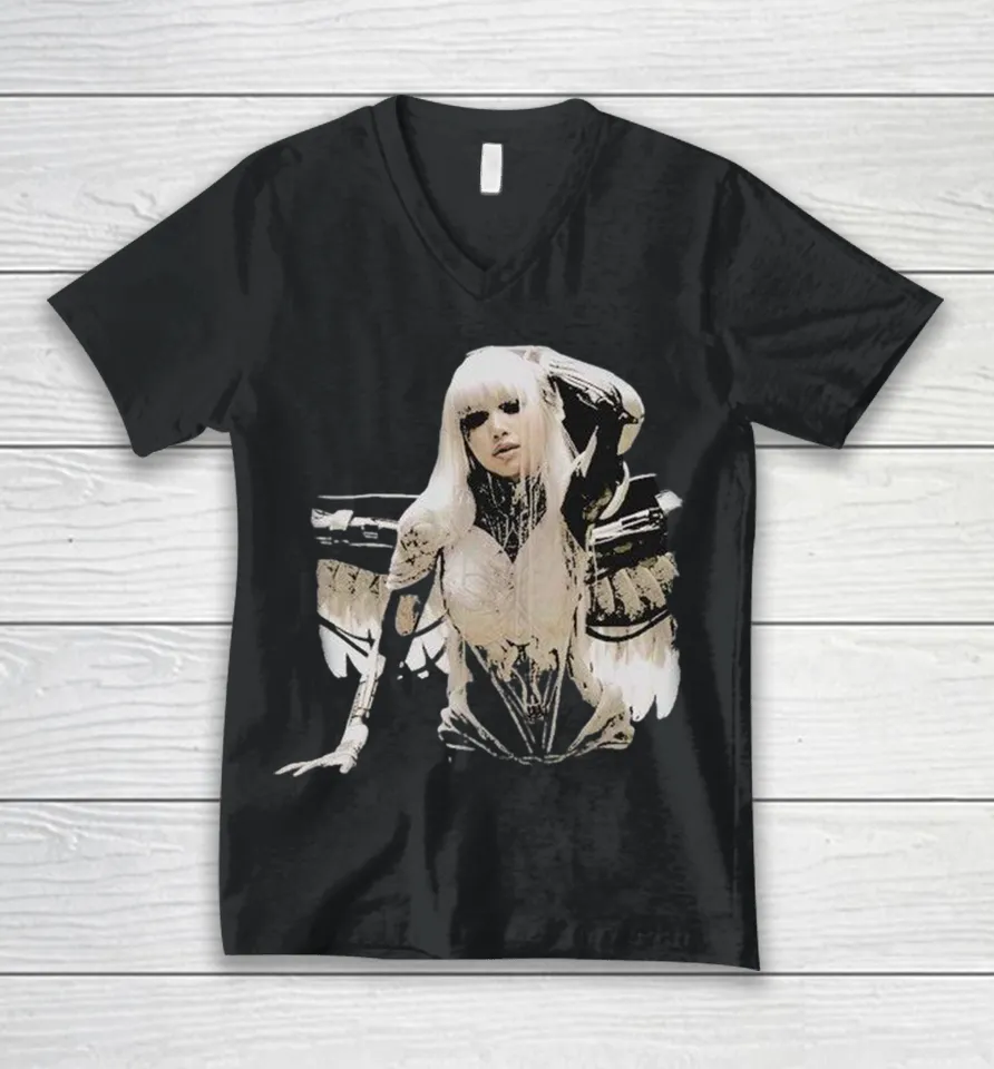 Anyma X Lisa Coachella 2026 Festival Indio California Angel Portrait V-Neck T-Shirt Anyma X Lisa Coachella 2026 Festival Indio California Angel Portrait V-Neck T-Shirt