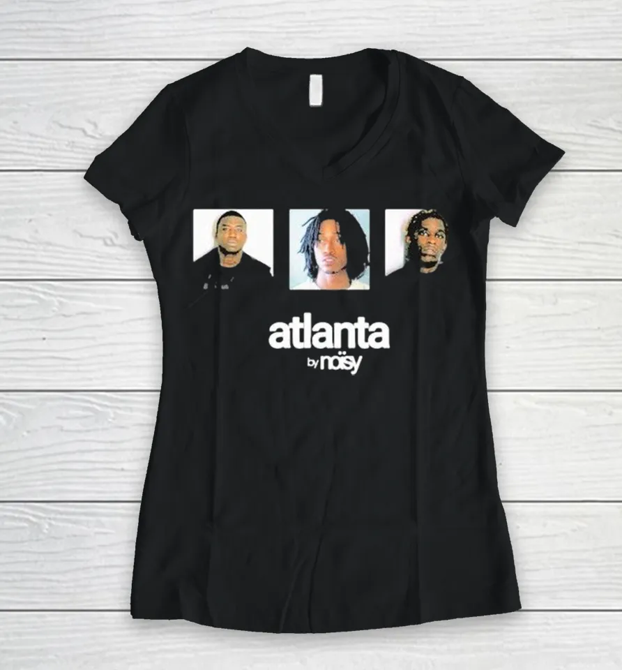 Army Noisy Atlanta Mugshot Women V-Neck T Shirt