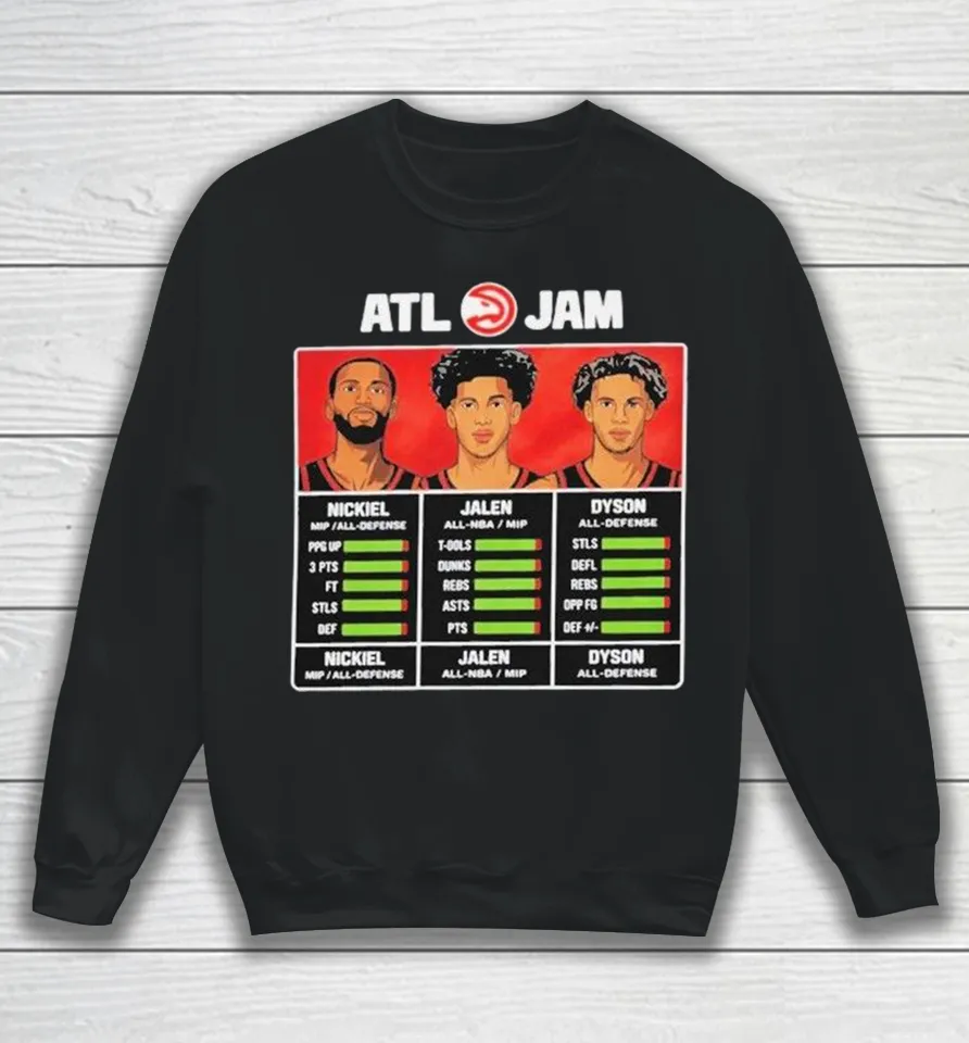 ATL Jam Nickeil Alexander-Walker Jalen Johnson And Dyson Daniels Sweatshirt