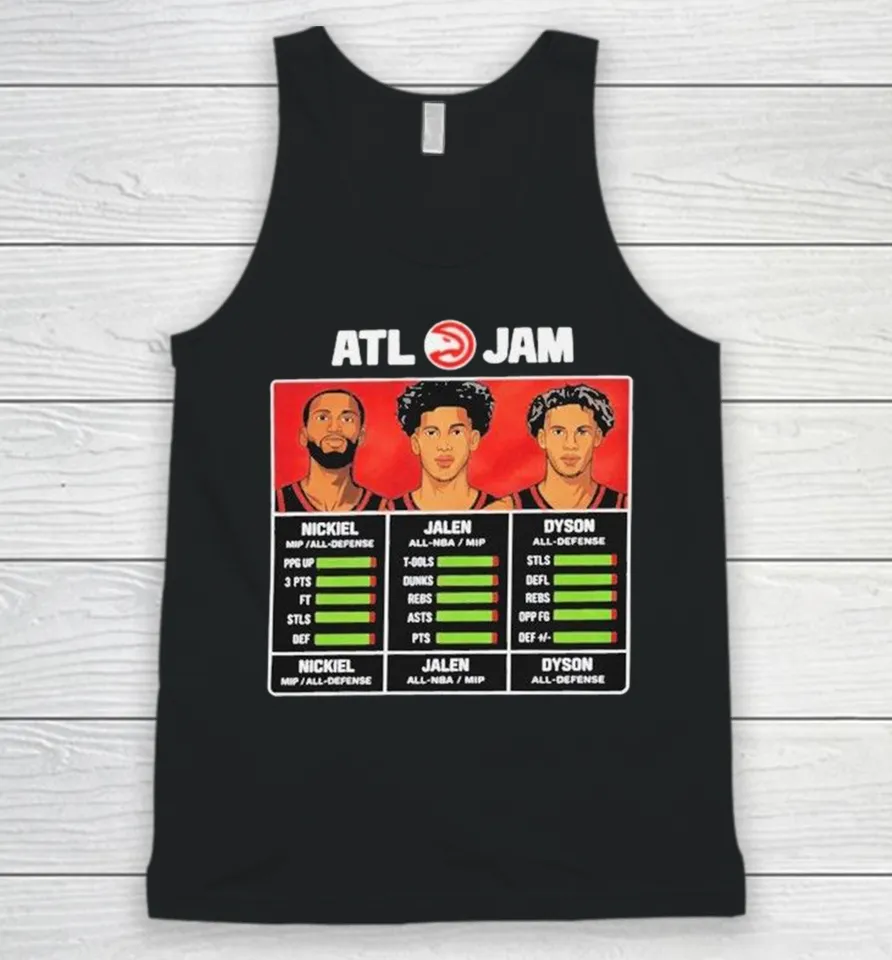 ATL Jam Nickeil Alexander-Walker Jalen Johnson And Dyson Daniels Tank Top