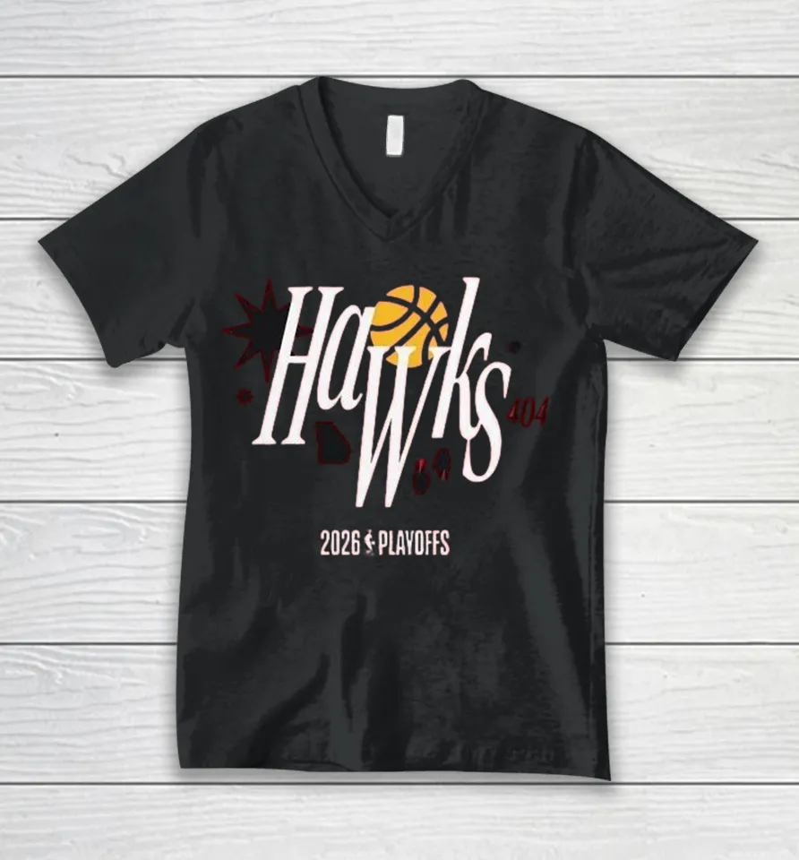 Atlanta Hawks 404 2026 NBA Playoffs V-Neck T Shirt