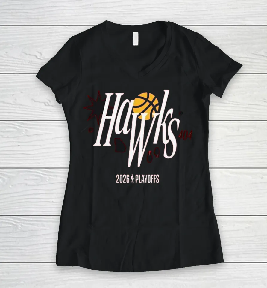 Atlanta Hawks 404 2026 NBA Playoffs Women V-Neck T Shirt