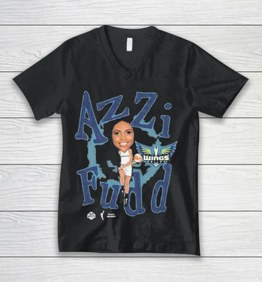 Azzi Fudd Dallas Wings Draft Playa Society WNBA V-Neck T Shirt