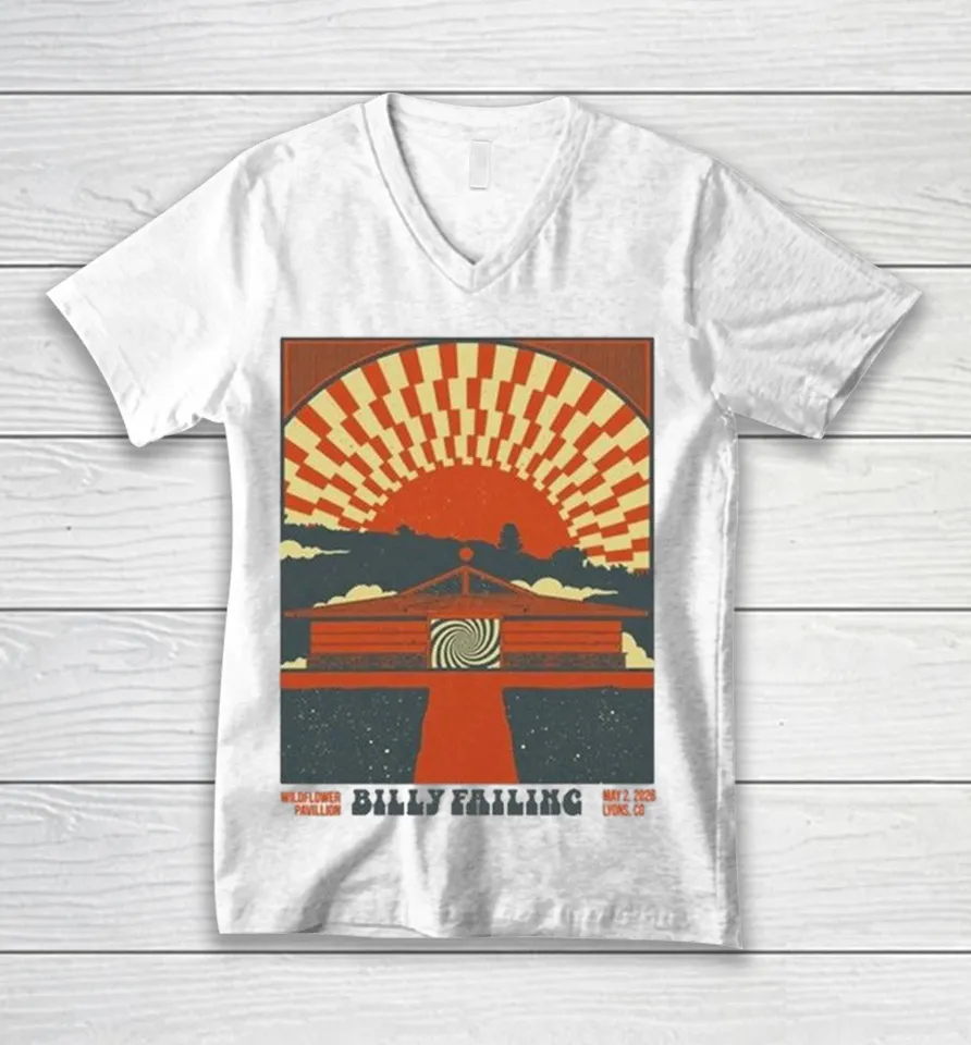 Billy Failing May 2 2026 Concert Lyons, Colorado V-Neck T Shirt