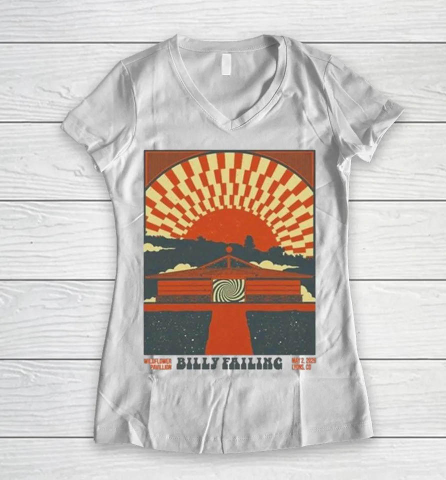 Billy Failing May 2 2026 Concert Lyons, Colorado Women V-Neck T Shirt