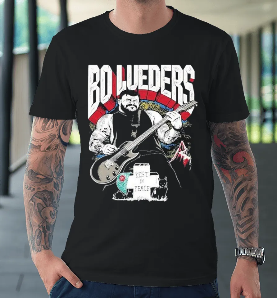 Bo Lueders Rest In Peace Guitar Premium T Shirt