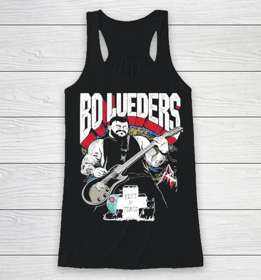 Bo Lueders Rest In Peace Guitar Racerback Tank