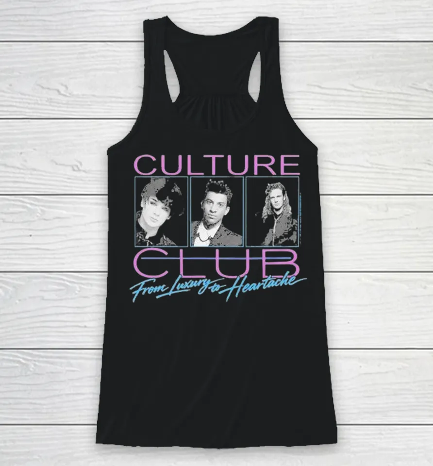 Boy George And Culture Club From Luxury To Heartache Photo Racerback Tank Boy George And Culture Club From Luxury To Heartache Photo Racerback Tank