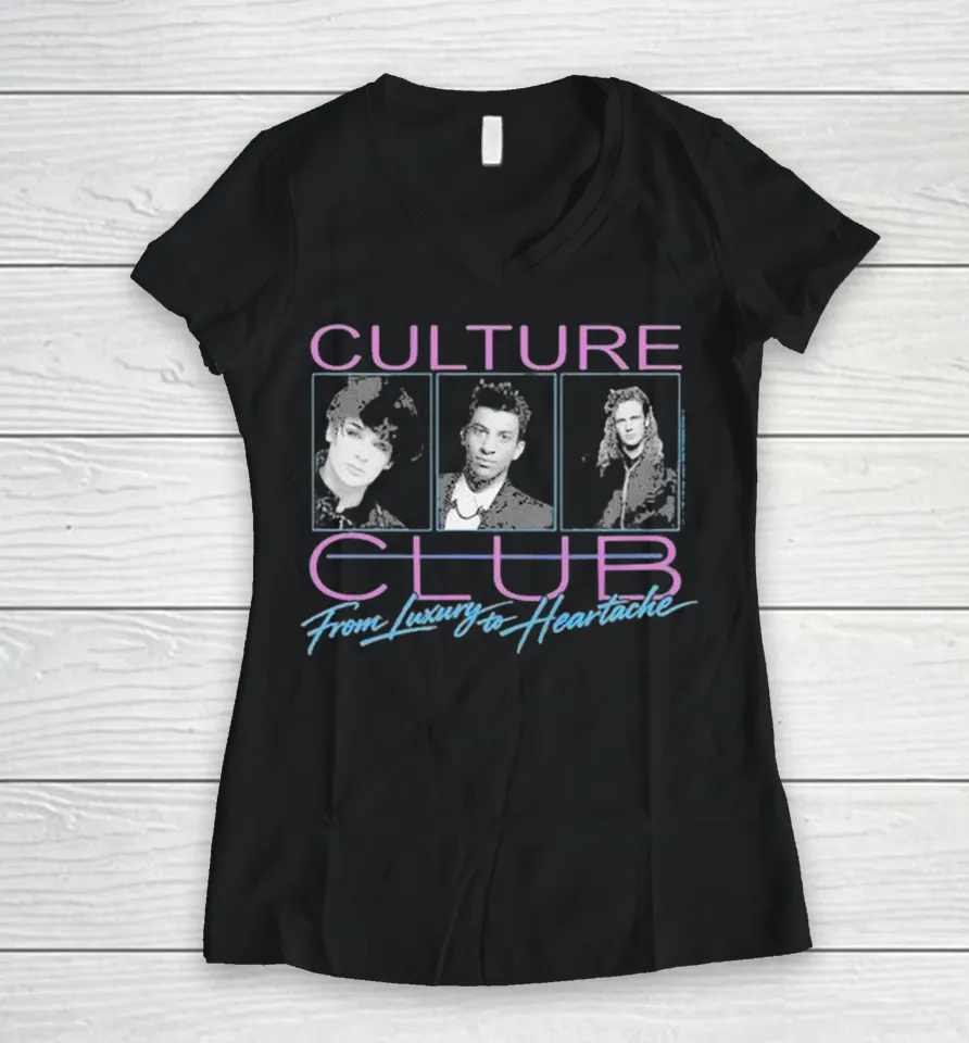 Boy George And Culture Club From Luxury To Heartache Photo Women V-Neck T Shirt
