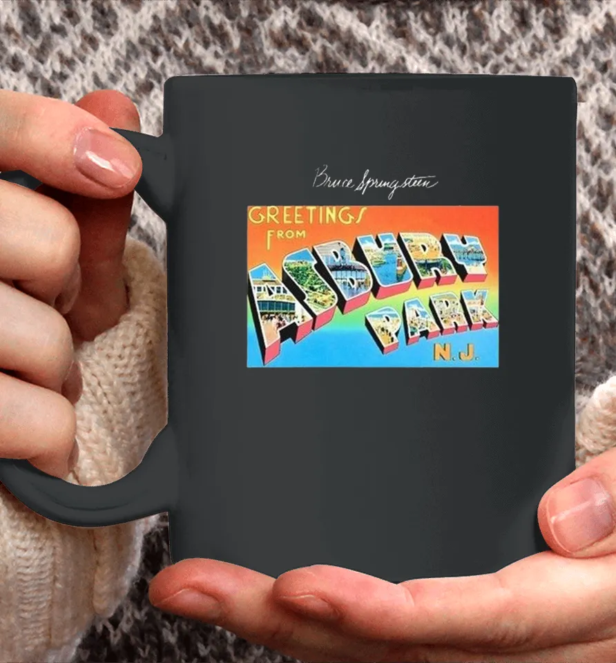 Bruce Springsteen Greetings From Asbury Park NJ Coffee Mug