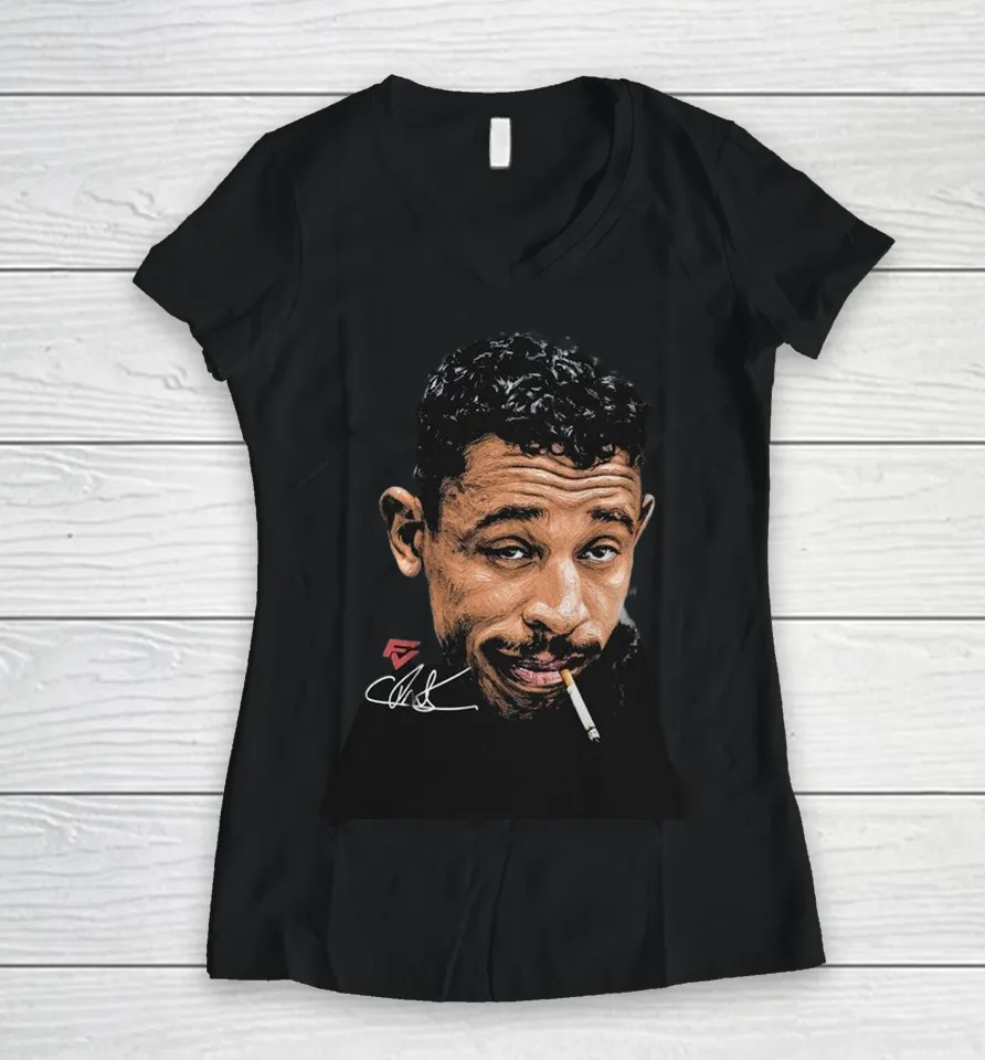 Carlos Prates Cigarettes Full Violence Women V-Neck T Shirt