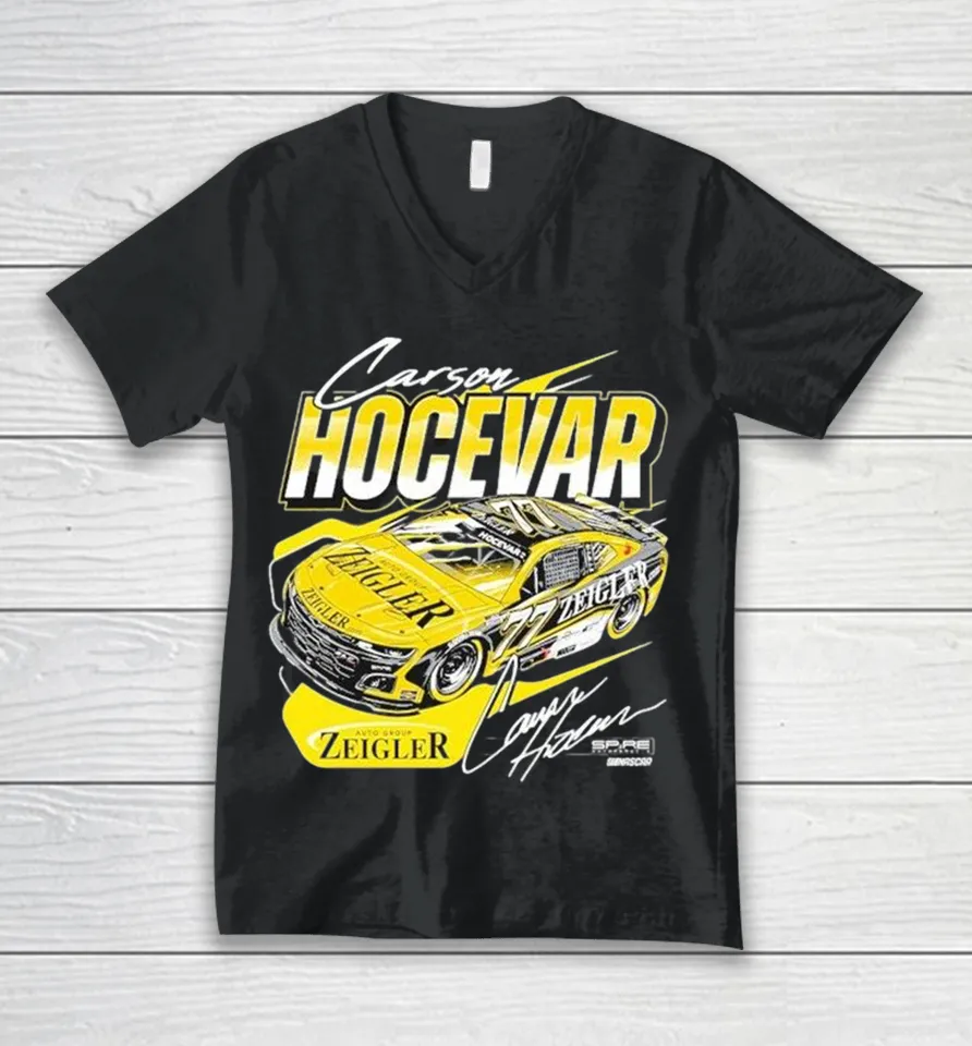 Carson Hocevar Auto Group Zeigler #77 Nascar V-Neck T Shirt
