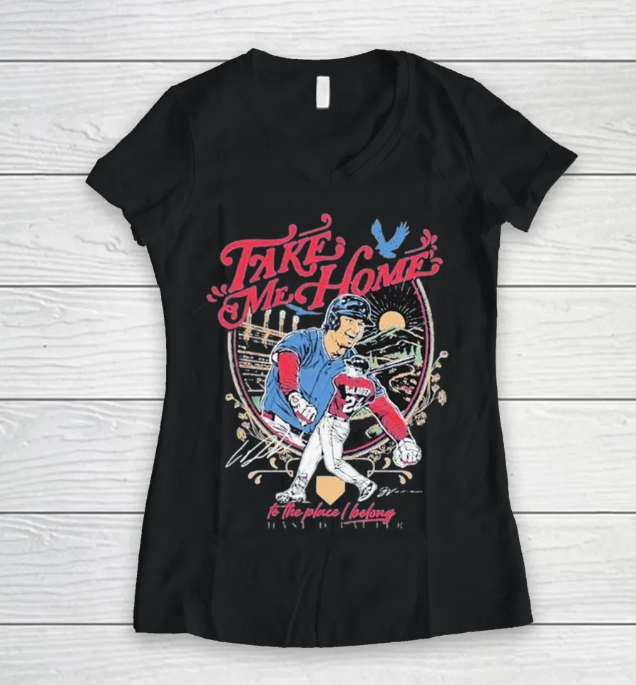Chase Delauter Take Me Home To The Place I Belong Women V-Neck T Shirt