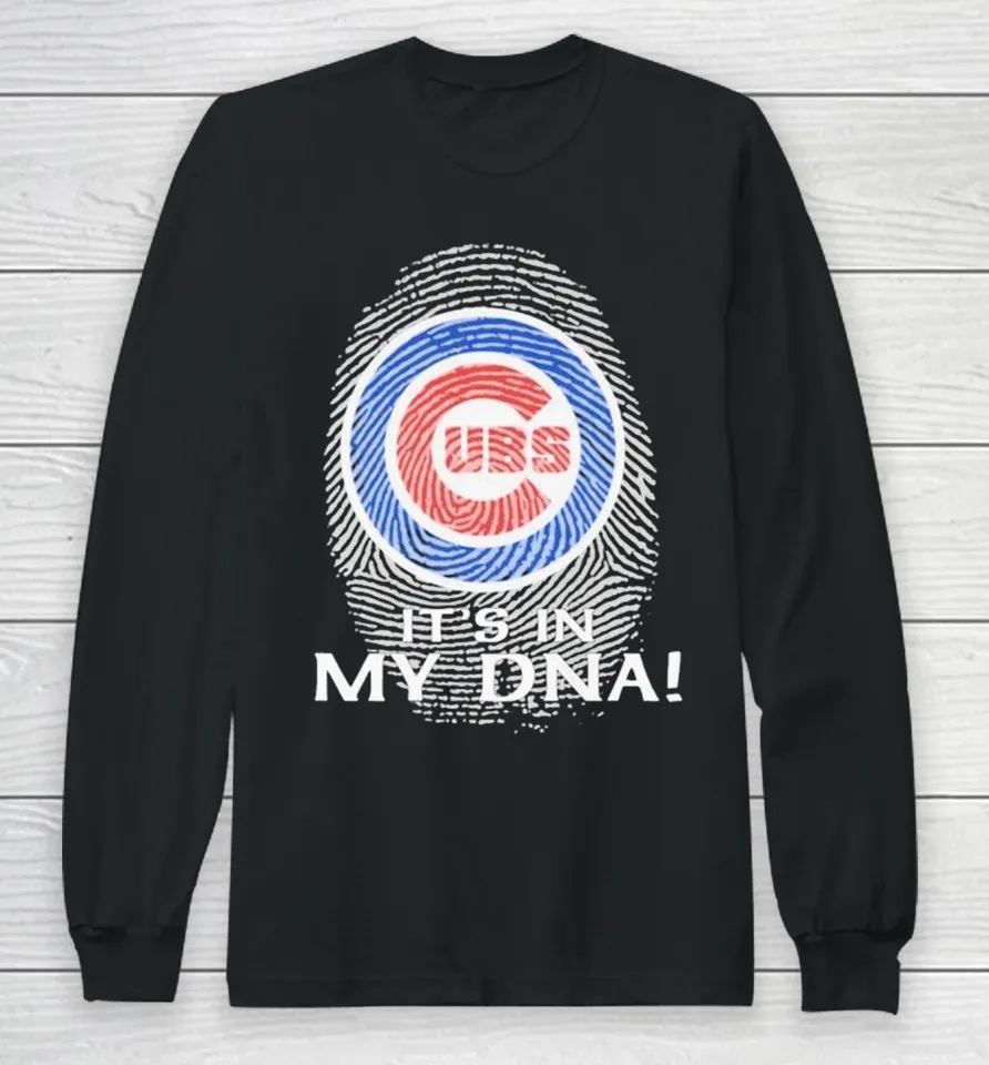 Chicago Cubs It’s In My DNA Fingerprint Long Sleeve T Shirt