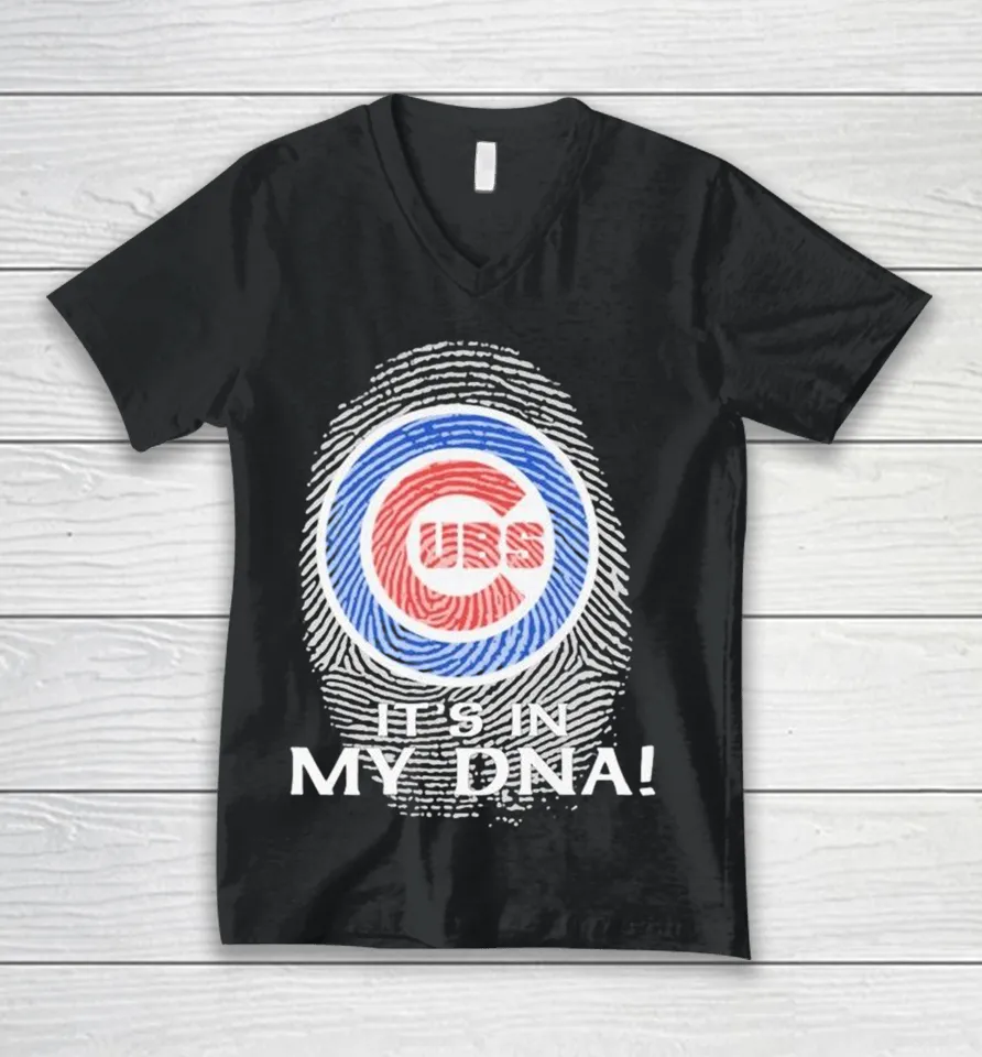 Chicago Cubs It’s In My DNA Fingerprint V-Neck T Shirt