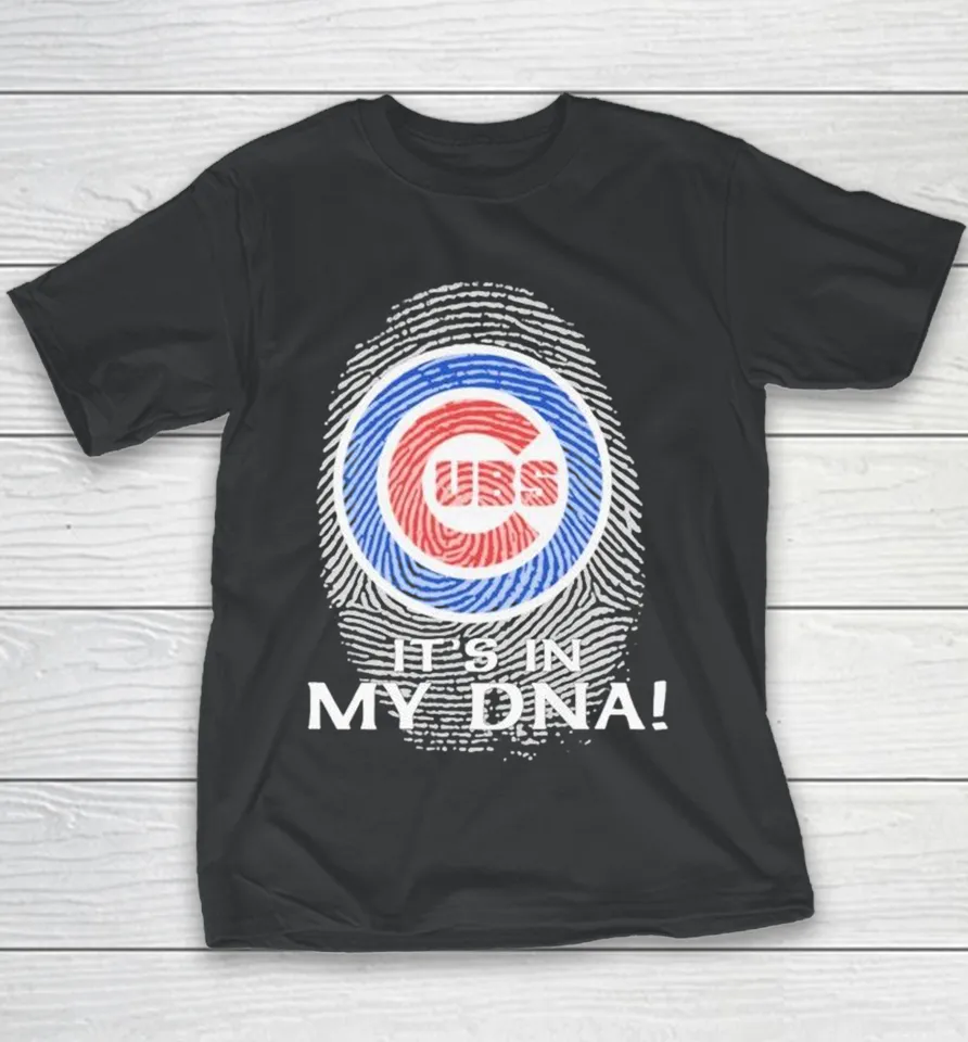 Chicago Cubs It’s In My DNA Fingerprint Youth T Shirt