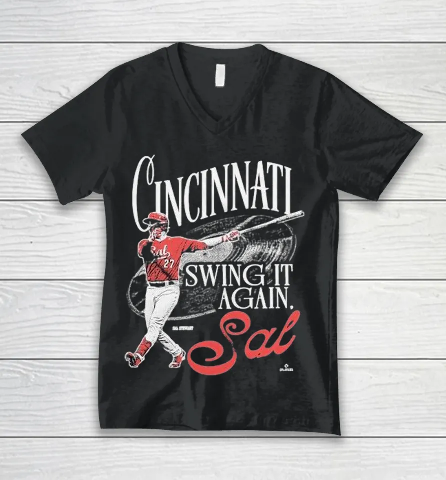 Cincinnati Reds Swing It Again, Sal Stewart V-Neck T Shirt