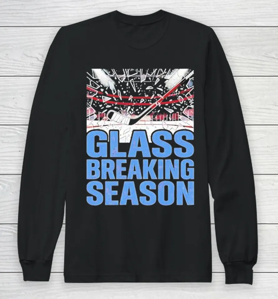 Colorado Avalanche Glass Breaking Season Long Sleeve T Shirt