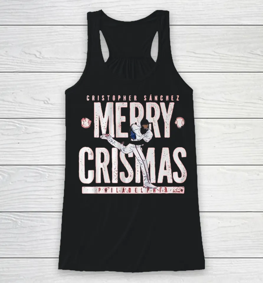 Cristopher Sanchez Merry Crismas Philadelphia Phillies Racerback Tank