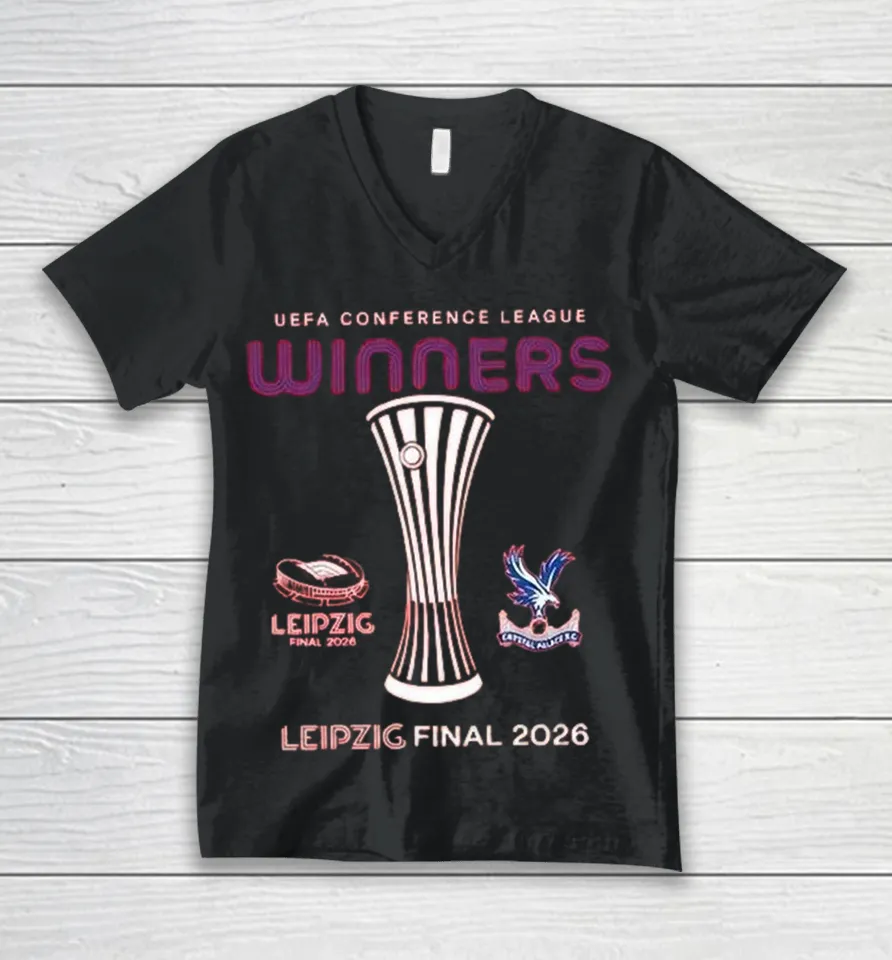 Crystal Palace Leipzig 2026 UECL Final Winners V-Neck T Shirt
