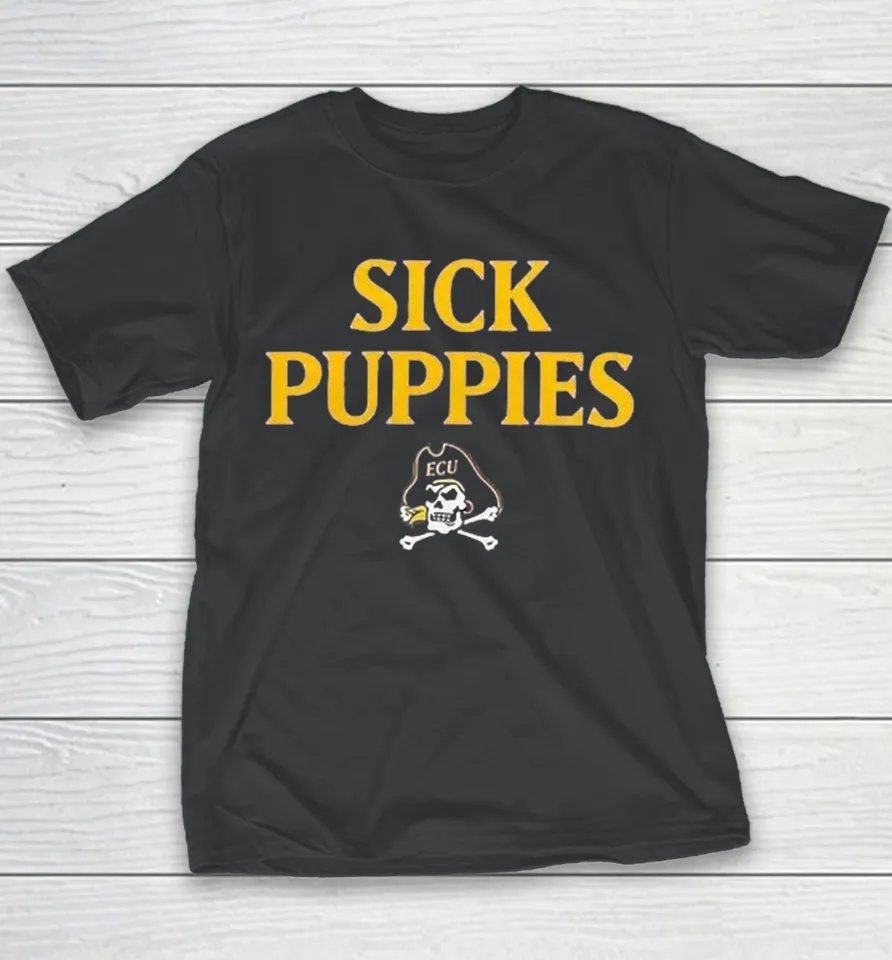 East Carolina Pirates Sick Puppies Youth T Shirt