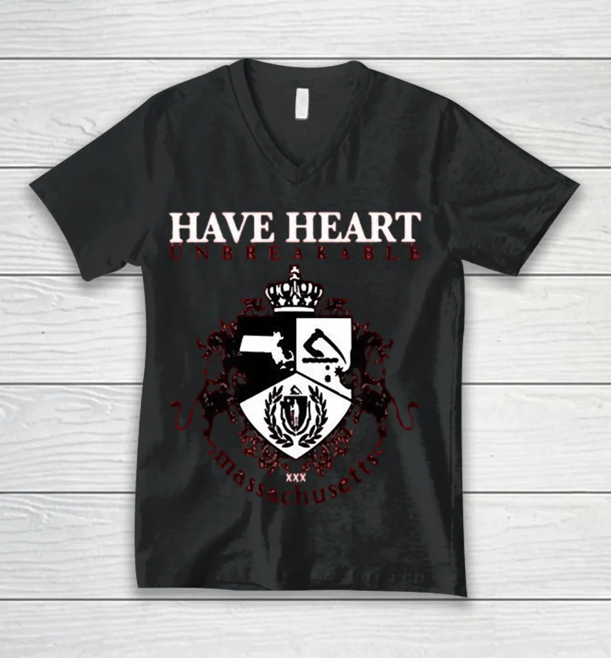 Have Heart Unbreakable Massachusetts V-Neck T Shirt