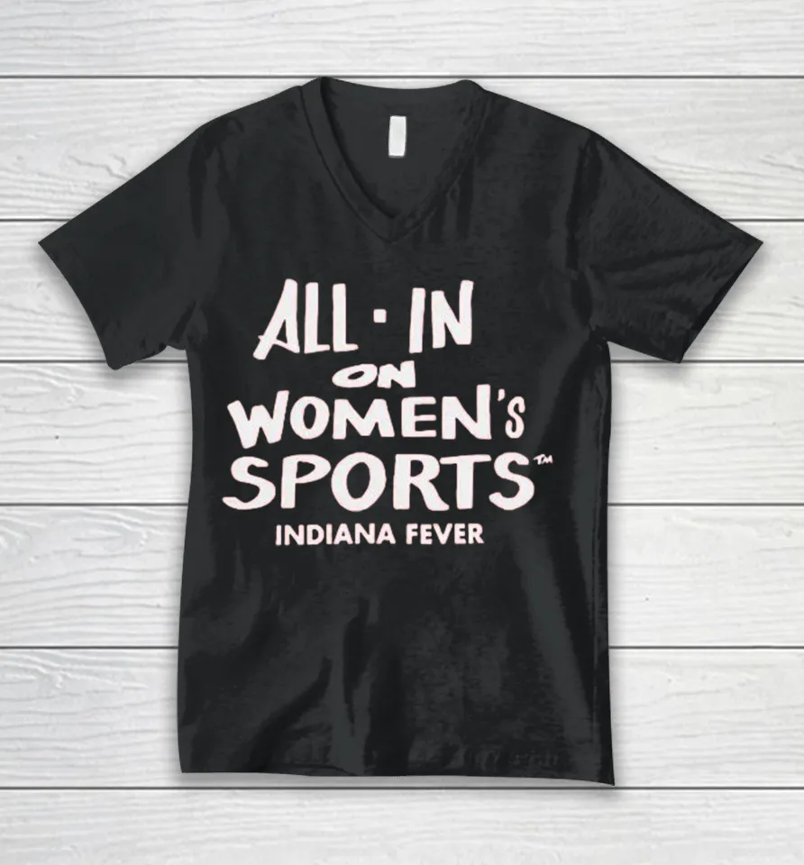 Indiana Fever All In Women’s Sports V-Neck T Shirt