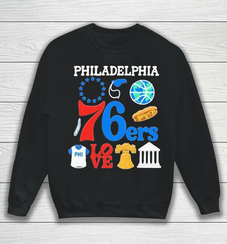 Joel Embiid Wearing Philadelphia 76ers Philly Everything Sweatshirt