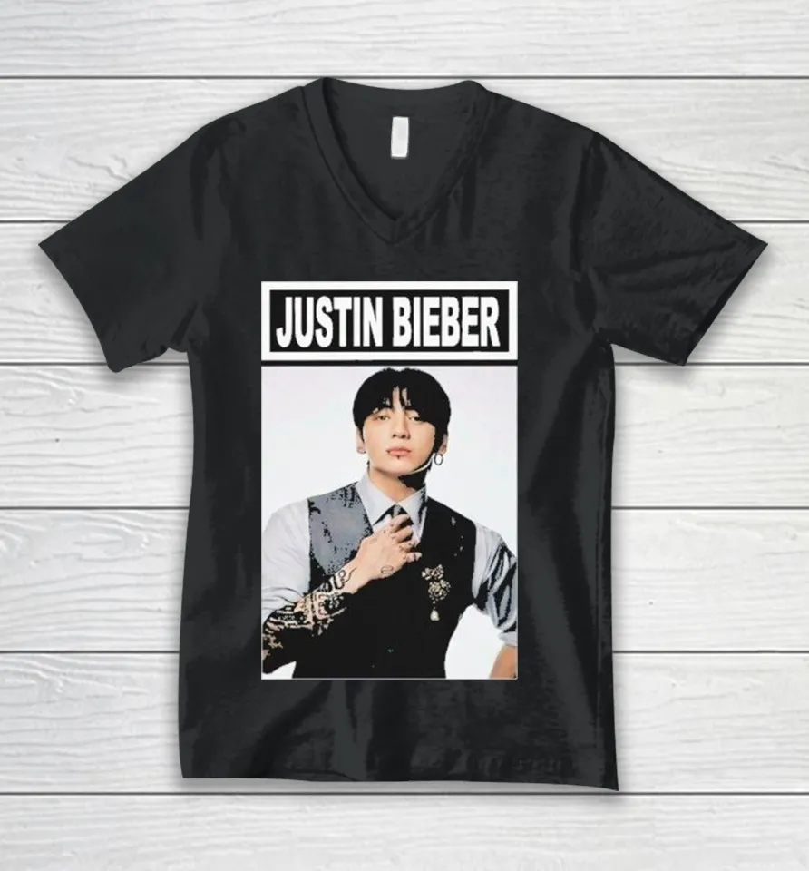 Jung Kook Justin Bieber V-Neck T Shirt
