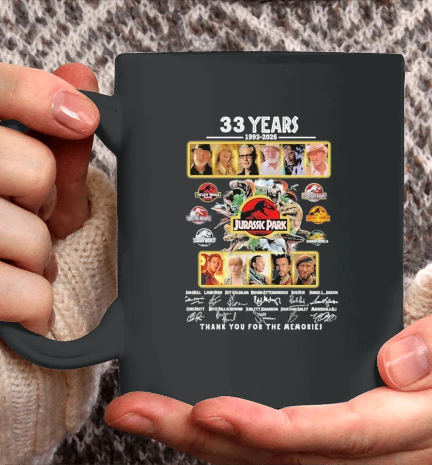 Jurassic Park 33rd Anniversary 1993–2026 Thank You For The Memories Coffee Mug