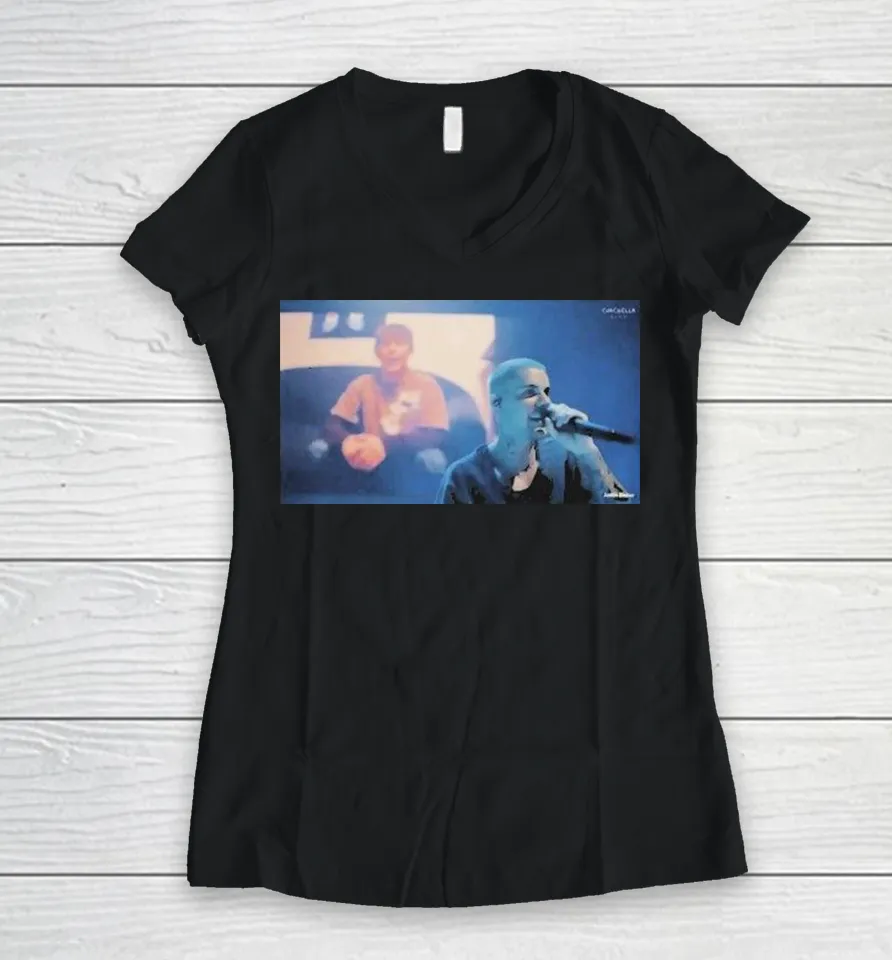 Justin Bieber Coachella 2026 Performance Women V-Neck T Shirt