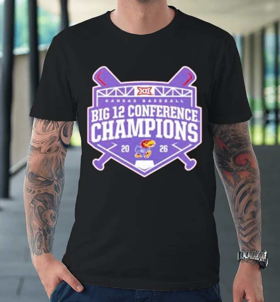 Kansas Jayhawks Big 12 Baseball Regular Season Champions 2026 Premium T Shirt