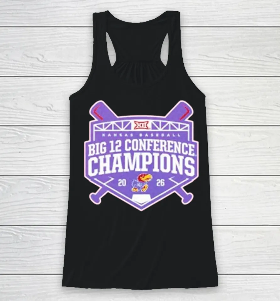 Kansas Jayhawks Big 12 Baseball Regular Season Champions 2026 Racerback Tank