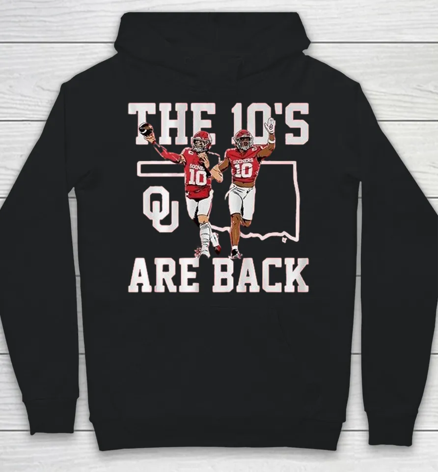 Kip Lewis And John Mateer The 10’s Are Back Oklahoma Sooners Hoodie