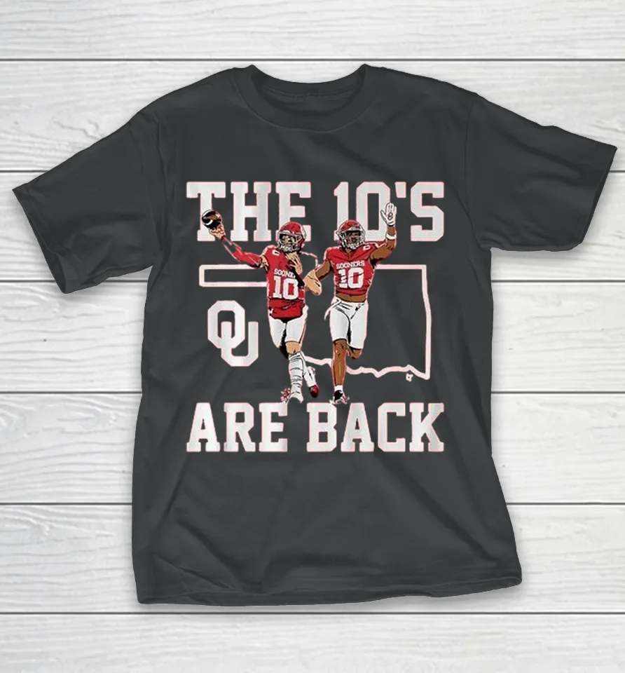 Kip Lewis And John Mateer The 10’s Are Back Oklahoma Sooners T Shirt