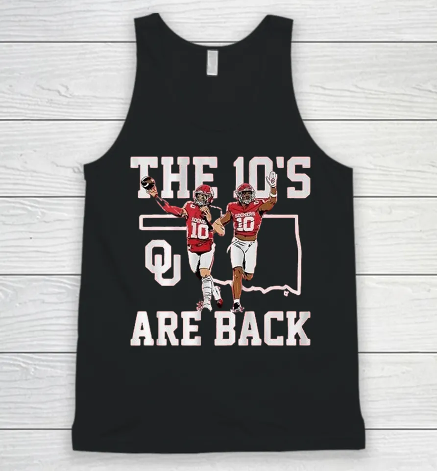 Kip Lewis And John Mateer The 10’s Are Back Oklahoma Sooners Tank Top