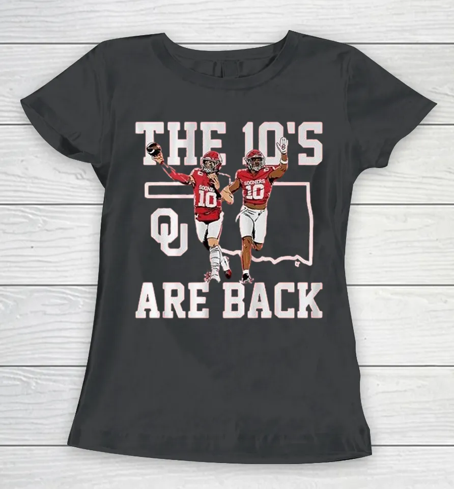Kip Lewis And John Mateer The 10’s Are Back Oklahoma Sooners Women T Shirt