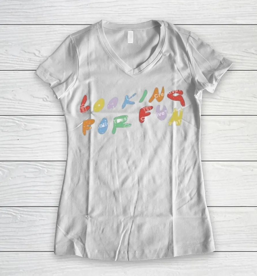 Looking For Fun Shirts 8 Looking For Fun Women V-Neck T-Shirt