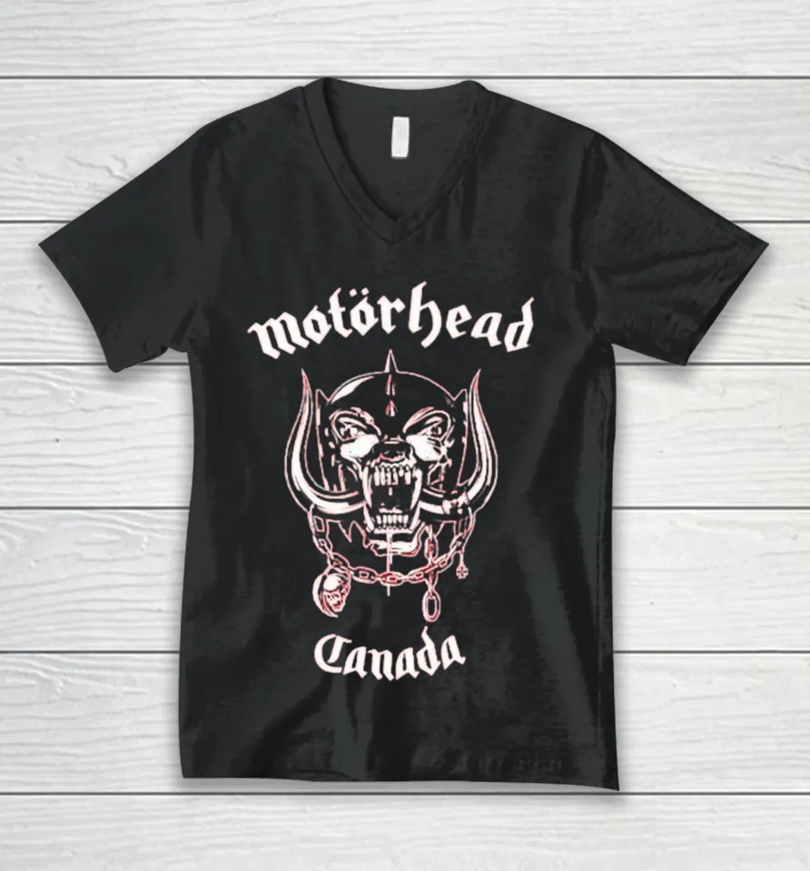 Motorhead World Cup Canada V-Neck T Shirt