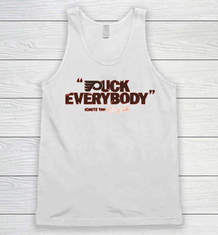 Philadelphia Flyers Puck Everybody Ignite The Orange 2026 Playoff Tank Top