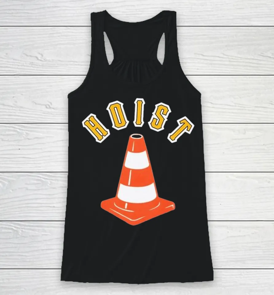 Pittsburgh Pirates Hoist Center The Cone Racerback Tank