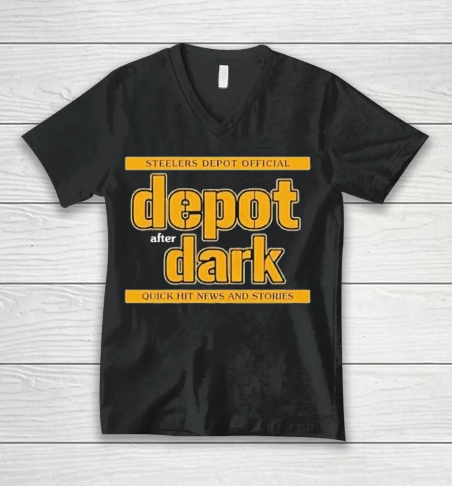 Pittsburgh Steelers Official Depot After Dark Quick Hit News V-Neck T Shirt