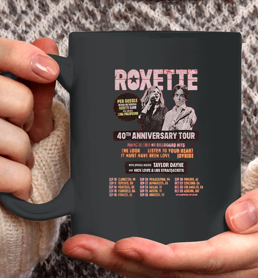 Roxette 40th Anniversary Tour 2026 Coffee Mug