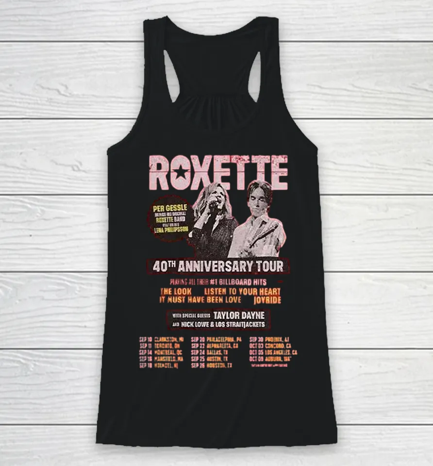 Roxette 40th Anniversary Tour 2026 Racerback Tank