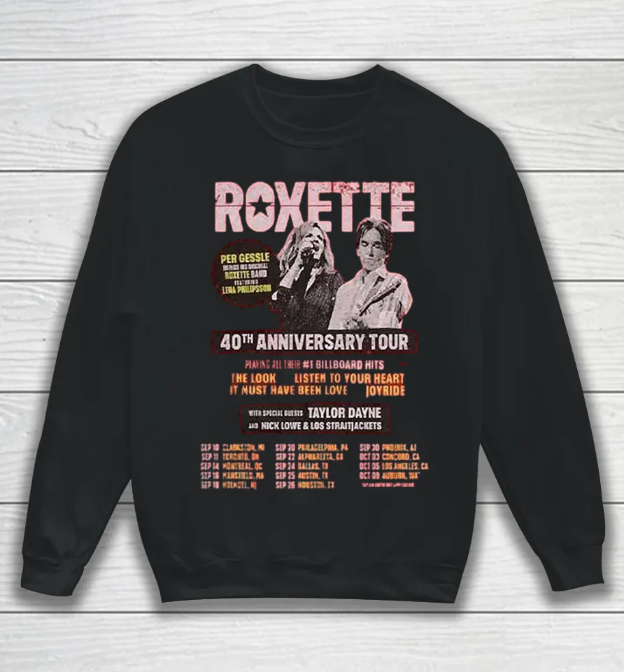 Roxette 40th Anniversary Tour 2026 Sweatshirt
